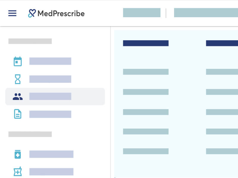 MedPrescribe doctor prescribing screen